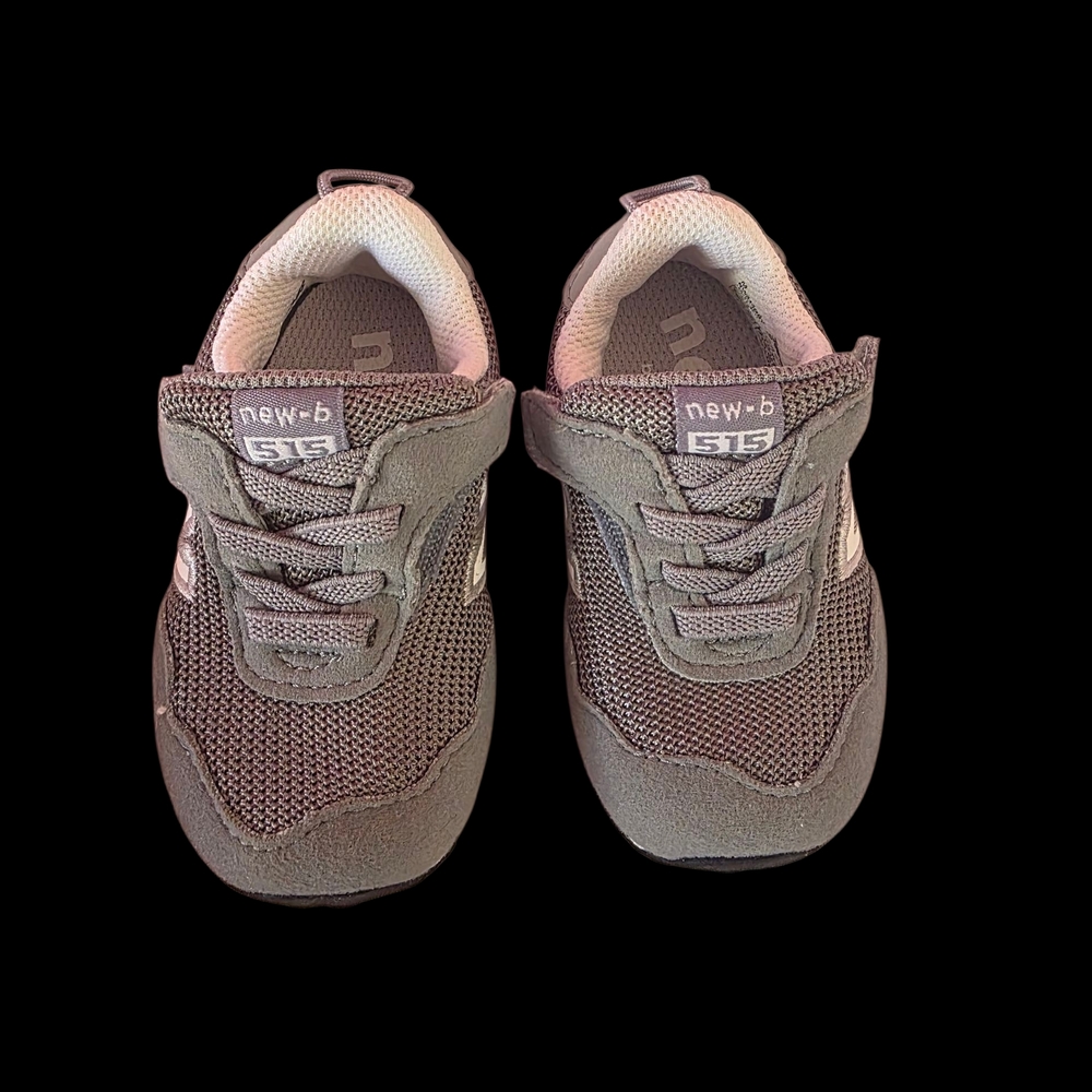 New Balance Kids Gray and White Sneakers